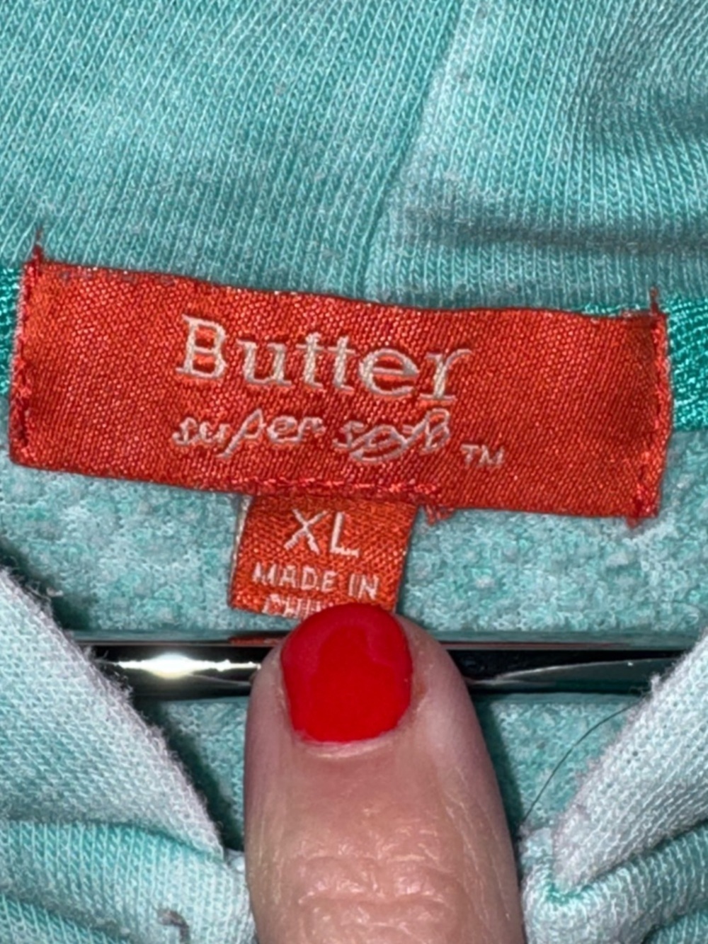 Butter Super Soft Rhinestone French Bulldog Zip Hoodie XL Aqua Dog Graphic - Picture 5 of 8